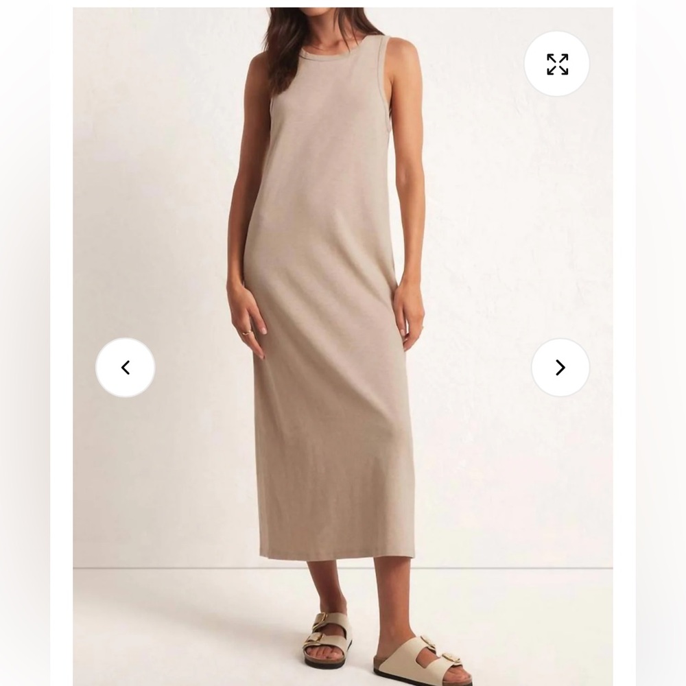 Z Supply Sleeveless Maxi Tank Dress in Beige